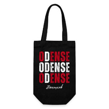Odense in the Heart, Denmark present - Gift Bag for Bottles - black - Front