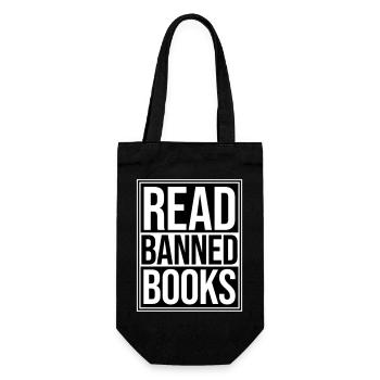 Read Banned Books Verbotene Bücher Lesen Freiheit - Gift Bag for Bottles - black - Front
