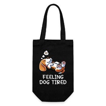 Feeling Dog Tired Beagle Beagle Owner Beagle Dog - Gift Bag for Bottles - black - Front