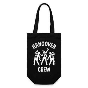 Hangover Crew (JGA Junggesellenabschied Bier / W) - Geschenkbeutel für Flaschen - Schwarz - Vorne
