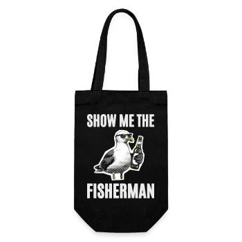 Drôle de dicton, pêche au pub Seagull Angler - Sac à bouteille - noir - Devant