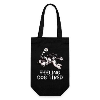Propriétaire de Border Collie Collie fatigué - Sac à bouteille - noir - Devant