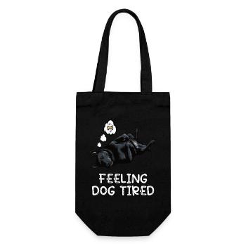 Propriétaire de berger noir fatigué par le chien - Sac à bouteille - noir - Devant