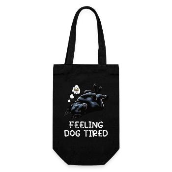 Propriétaire de berger noir fatigué par le chien - Sac à bouteille - noir - Devant