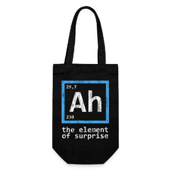 Ah: Element des Überraschungsperiodensystems - Geschenkbeutel für Flaschen - Schwarz - Vorne