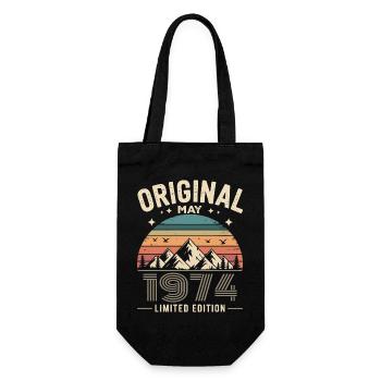 Mai 1974 – Legende der Gipfel und Berge - Geschenkbeutel für Flaschen - Schwarz - Vorne