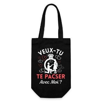Veux-tu Te Pacser avec Moi Couple Amour Demande - Sac à bouteille - noir - Devant