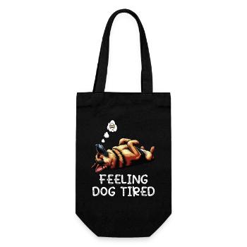 Feeling Dog Tired German Shepherd - Gift Bag for Bottles - black - Front