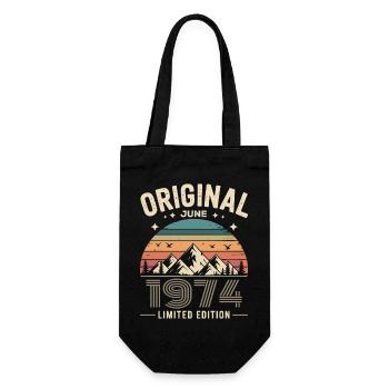 Juni 1974 – Legende der Gipfel und Berge - Geschenkbeutel für Flaschen - Schwarz - Vorne