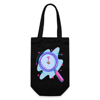 Searching for the brain with a magnifying glass - Gift Bag for Bottles - black - Front