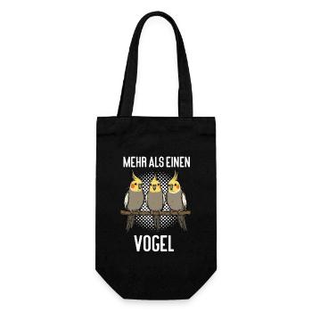 Mehr als einen Vogel Nymphensittich Nymphenvogel - Geschenkbeutel für Flaschen - Schwarz - Vorne