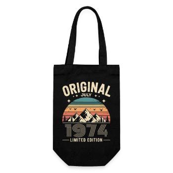 Juli 1974 – Legende der Gipfel und Berge - Geschenkbeutel für Flaschen - Schwarz - Vorne