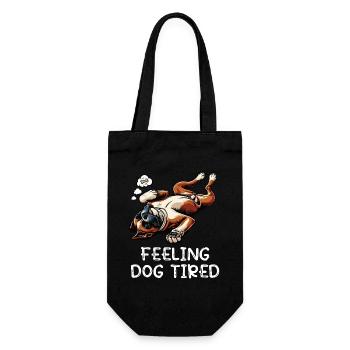 Se sentir chien fatigué Boxer Boxer Boxer Allemand - Sac à bouteille - noir - Devant