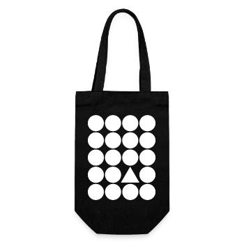 Geometric Grid Triangle Accent - Gift Bag for Bottles - black - Front