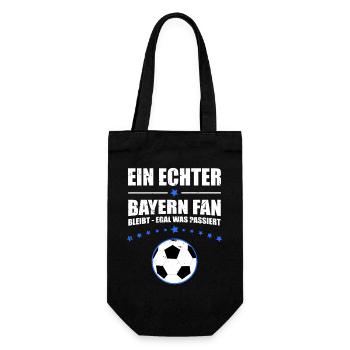 Bayern Fan Geschenk | Ein Echter bleibt Retro - Geschenkbeutel für Flaschen - Schwarz - Vorne