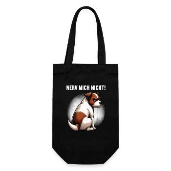 Nerv Mich Nicht Jack Russel terrier Jacky Jackys - Geschenkbeutel für Flaschen - Schwarz - Vorne