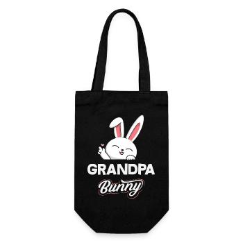 Frohe Ostern Süßer Osterhase Eiersuche Ostereier - Geschenkbeutel für Flaschen - Schwarz - Vorne