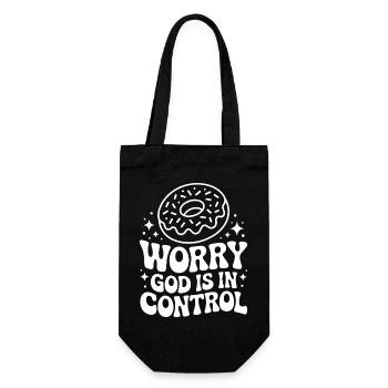 Donut Faith: God Is In Control - Gift Bag for Bottles - black - Front