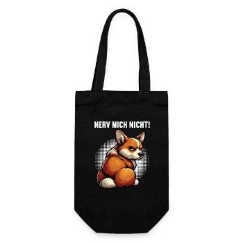 Nerv Mich Nicht Corgi Corgis Welsh Corgi Corgihund - Geschenkbeutel für Flaschen - Schwarz - Vorne