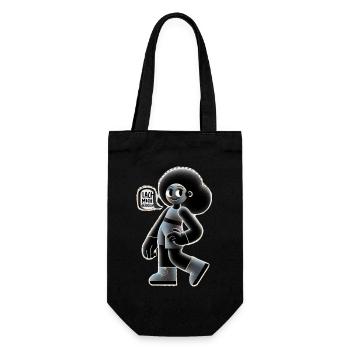Afrofreund Lebensfreude Illustration - Geschenkbeutel für Flaschen - Schwarz - Vorne