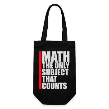 Math The Only Subject That Counts Nerd Mathe Logo - Geschenkbeutel für Flaschen - Schwarz - Vorne