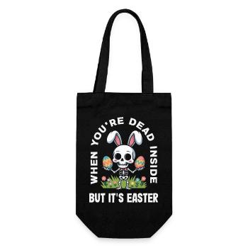 Frohe Ostern Süßer Osterhase Eiersuche Ostereier - Geschenkbeutel für Flaschen - Schwarz - Vorne