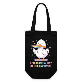Pride Month LGBTQ – Heterosexualität in diesem Econom - Geschenkbeutel für Flaschen - Schwarz - Vorne
