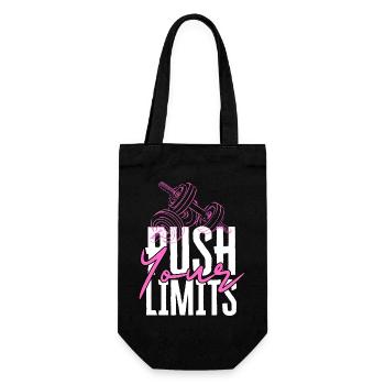 Push Your Limits Fitness Icon - Geschenkbeutel für Flaschen - Schwarz - Vorne