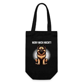 Nerv Mich Nicht Deutscher Schäferhund Schäferhunde - Geschenkbeutel für Flaschen - Schwarz - Vorne