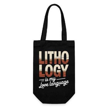 Lithology Love Language Tee - Gift Bag for Bottles - black - Front