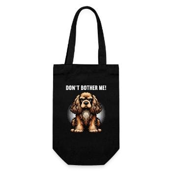 Don't Bother Me Cocker Spaniel funny cocker dog - Gift Bag for Bottles - black - Front