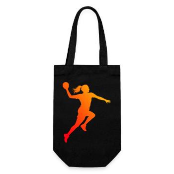 Die Handball-Faninnen und Handball passen zusammen - Geschenkbeutel für Flaschen - Schwarz - Vorne
