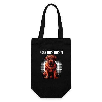 Nerv Mich Nicht Bordeaux Dogge Bordeauxs Bordeaux  - Geschenkbeutel für Flaschen - Schwarz - Vorne
