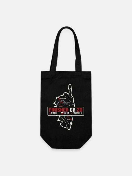 Finisher GR20 Corse Trekking randonnée T-Shirt - Sac à bouteille - noir