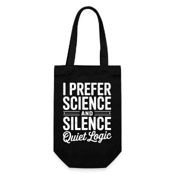 Je préfère la science et le silence - Sac à bouteille - noir - Devant