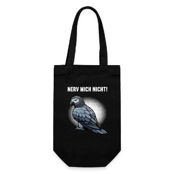 Nerv Mich Nicht Graupapagei Graupapageie Papagei - Geschenkbeutel für Flaschen - Schwarz - Vorne