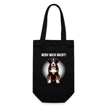 Nerv Mich Nicht Appenzeller Sennenhund Sennenhunde - Geschenkbeutel für Flaschen - Schwarz - Vorne