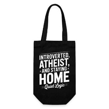 Athée introverti Quiet Logic Tee - Sac à bouteille - noir - Devant