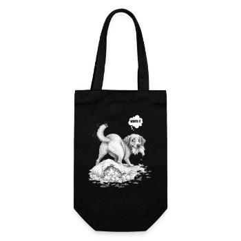 Worth It – Guilty Dog Pillow Disaster - Gift Bag for Bottles - black - Front
