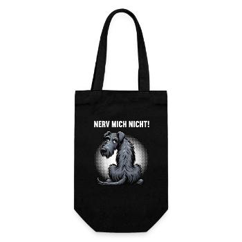 Nerv Mich Nicht Irischer Wolfshund Wolfshundhalter - Geschenkbeutel für Flaschen - Schwarz - Vorne