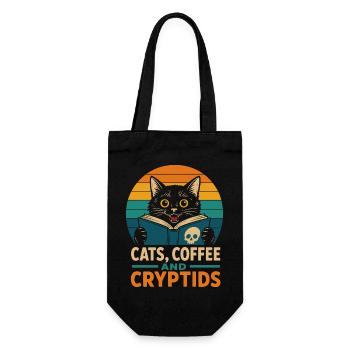 Chats, Café et Cryptides - Sac à bouteille - noir - Devant
