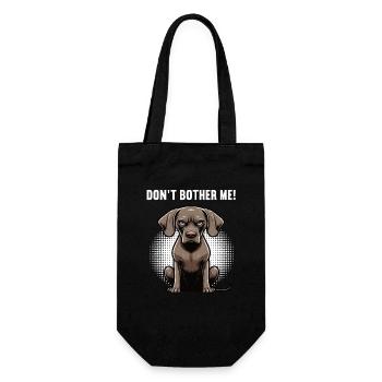 Don't Bother Me Weimaraner Weimaranerbesitzer  - Geschenkbeutel für Flaschen - Schwarz - Vorne