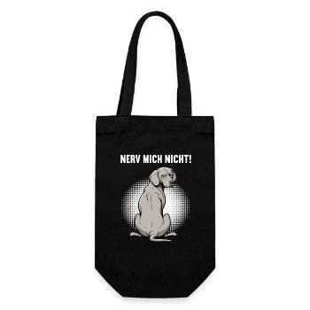 Nerv Mich Nicht Weimaraner Weimaranerbesitzer  - Geschenkbeutel für Flaschen - Schwarz - Vorne