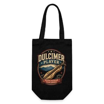 Hackbrett Dulcimer-Musiker Zupfinstrument - Geschenkbeutel für Flaschen - Schwarz - Vorne