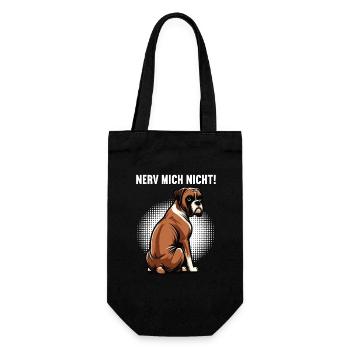 Nerv Mich Nicht Boxer Boxerhalter Boxerbesitzer - Geschenkbeutel für Flaschen - Schwarz - Vorne