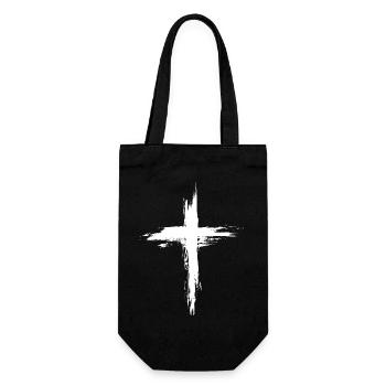 Christen Kreuz - Geschenkbeutel für Flaschen - Schwarz - Vorne