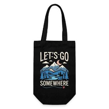 Randonnée - Aventure en plein air - Allons quelque part - Sac à bouteille - noir - Devant