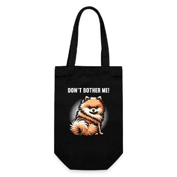 Ne me dérange pas Poméranie, Poméranie, Chien Spitz Poméranie, - Sac à bouteille - noir - Devant