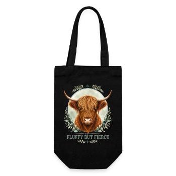Fluffy but Fierce Highlander Collection - Gift Bag for Bottles - black - Front