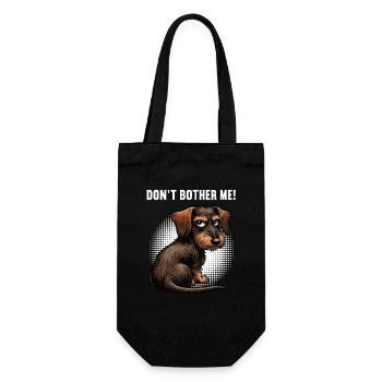 Don't Bother Me Wire-haired Dachshund Dachshund Dachshund Holder - Gift Bag for Bottles - black - Front